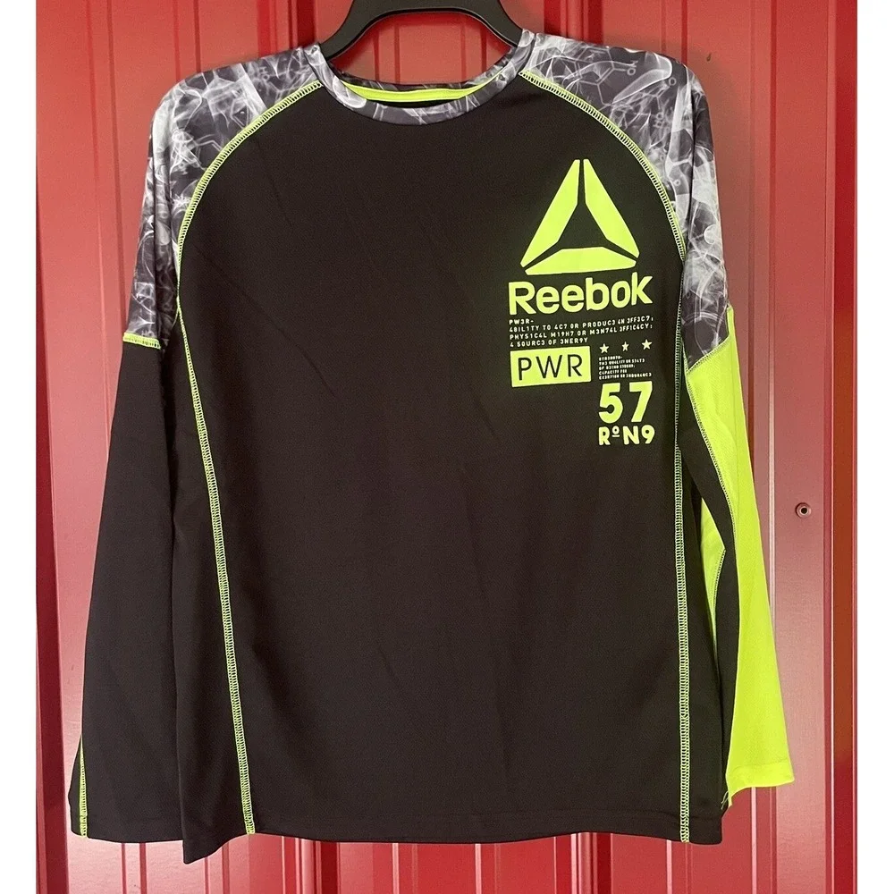 Reebok Shirt‎ Graphic Performance Cross For Long Sleeve T-Shirt Size Large